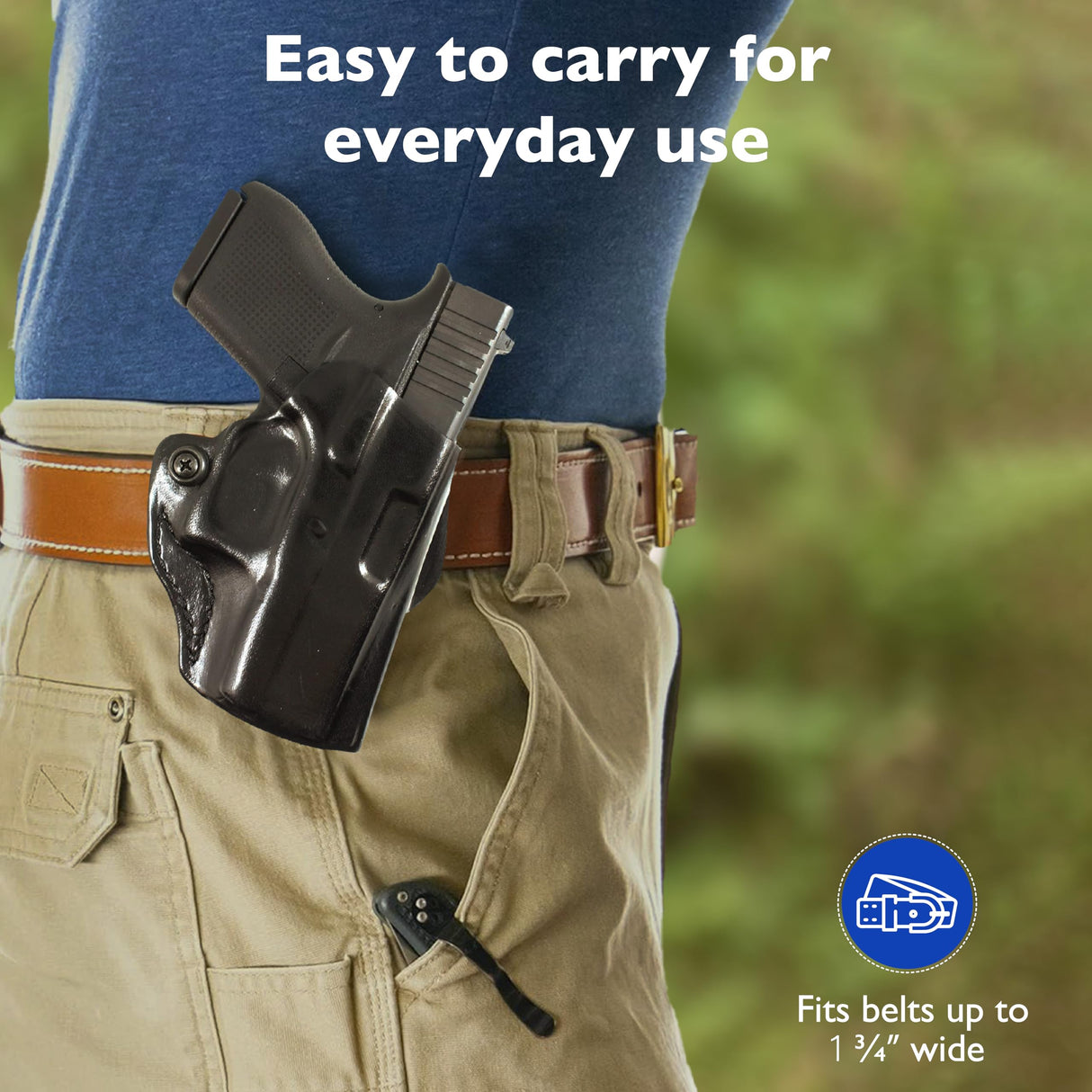 DeSantis 019BA8BZ0 Mini Scabbard Pancake Gun Holster (Right Hand) -Black