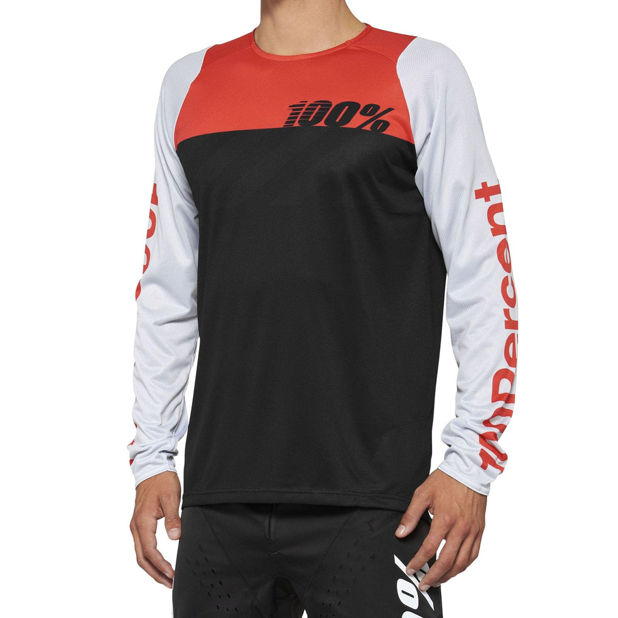 100 Percent - 100% Rcore Ls Jsy Blkred Sm (40005-00000)
