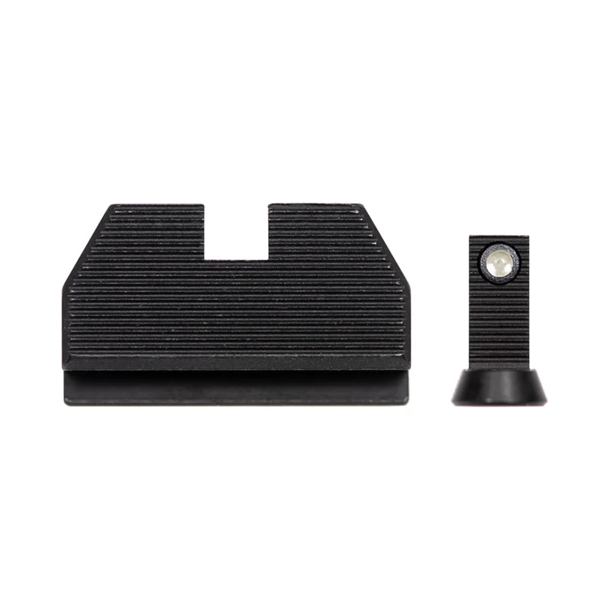 Night Fision CZU-077-286-355-ZGZX Optics Ready Stealth Night Sight Set for CZ P-10 C/F/S - Black Front Ring, Blank Rear Sight