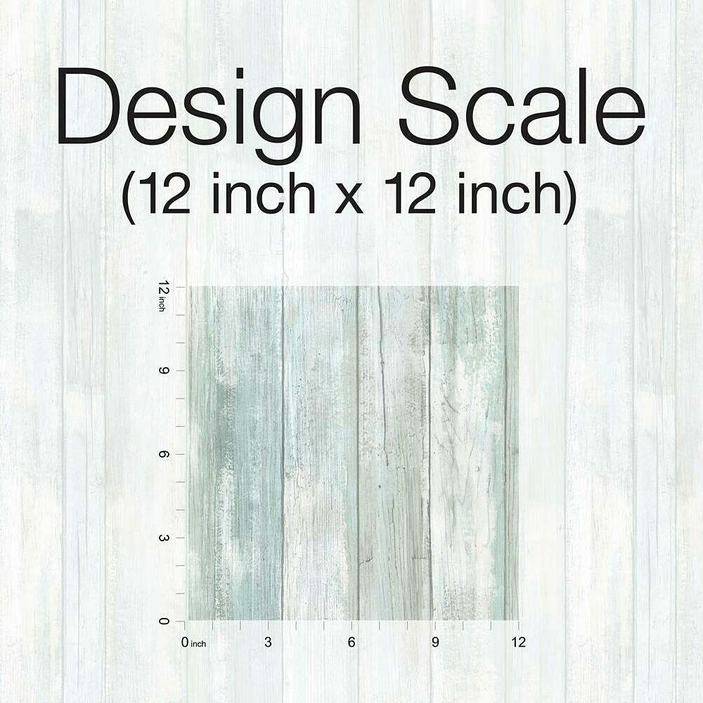 RoomMates RMK12008WP Weathered Planks Peel & Stick Wallpaper -Denim Blue/Grey
