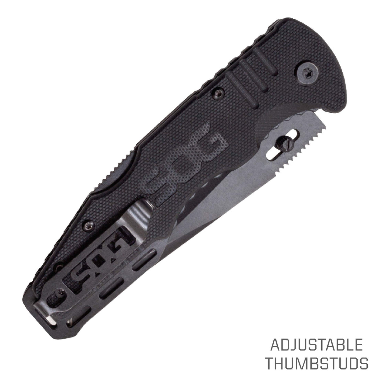 SOG FF11-CP 3.63" EDC Salute Folding Tactical Work Pocket Knife w/Thumbstud -Black