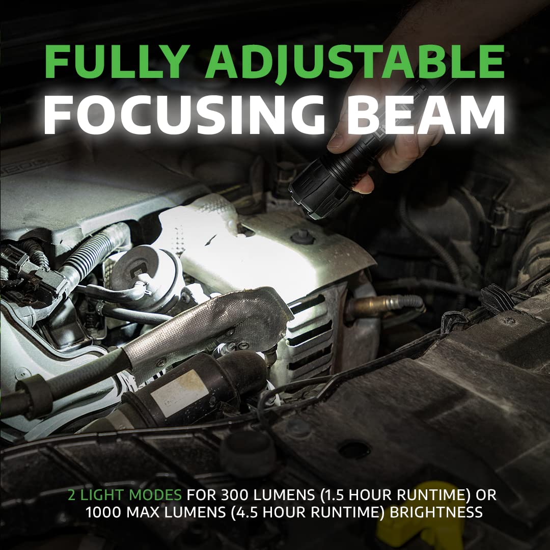 LitezAll 24945 Nearly Invincible 1000 Lumen Rechargeable Tactical Flashlight