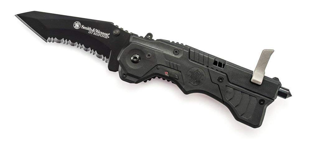 Smith & Wesson SW911B 1st Response M.A.G.I.C. Assisted Opening Liner Lock Folding Knife & Rescue Tool