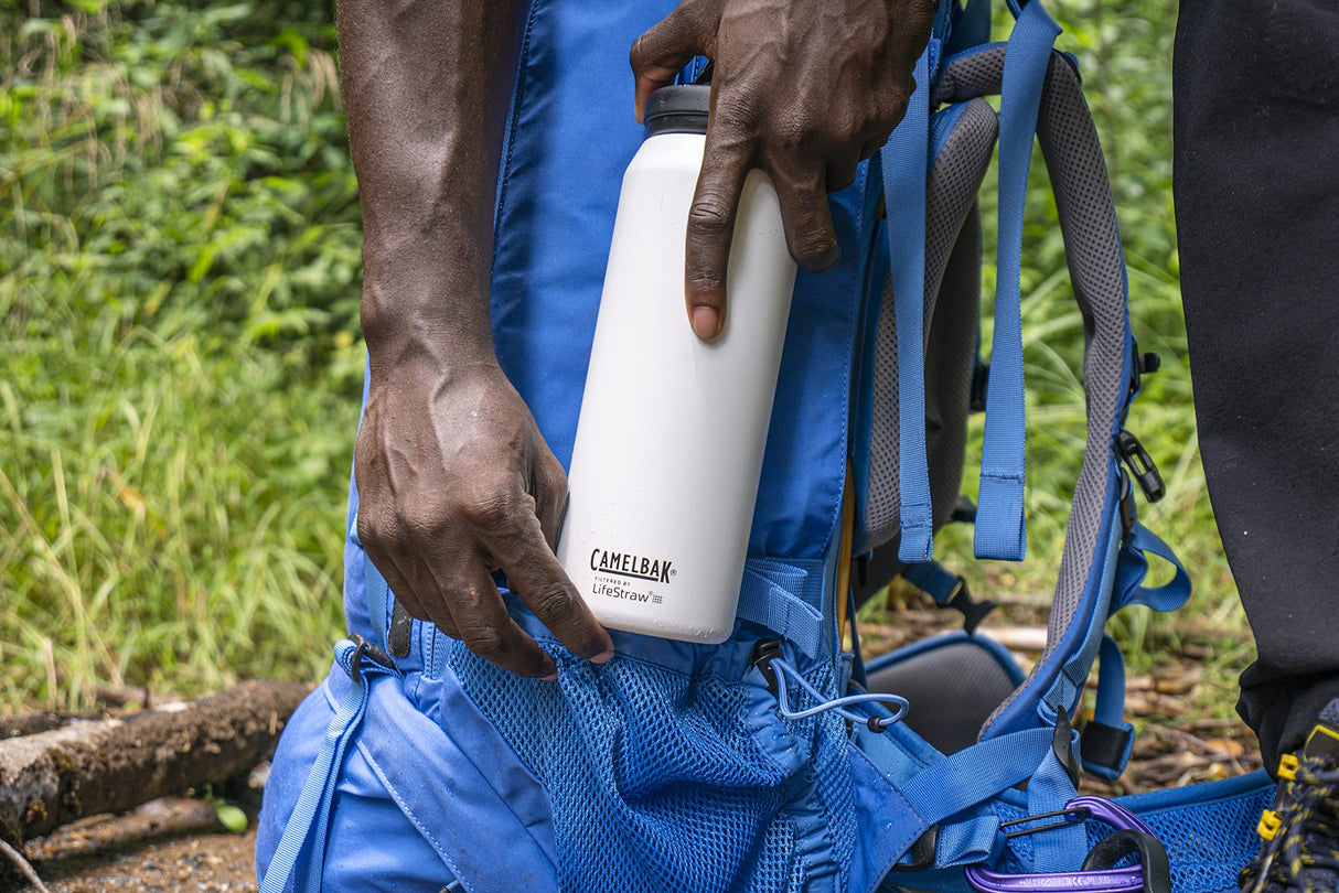 Camelbak 2552401001 Eddy + Filtered by LifeStraw, 32oz SST Vacuum Insulated Stainless Steel -Navy Blue