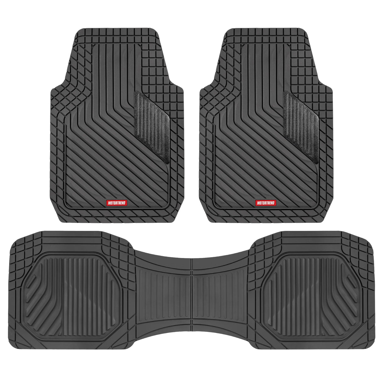 BDK Auto MTMT-6673-BK/BK Motor Trend Rubber Floor Mat