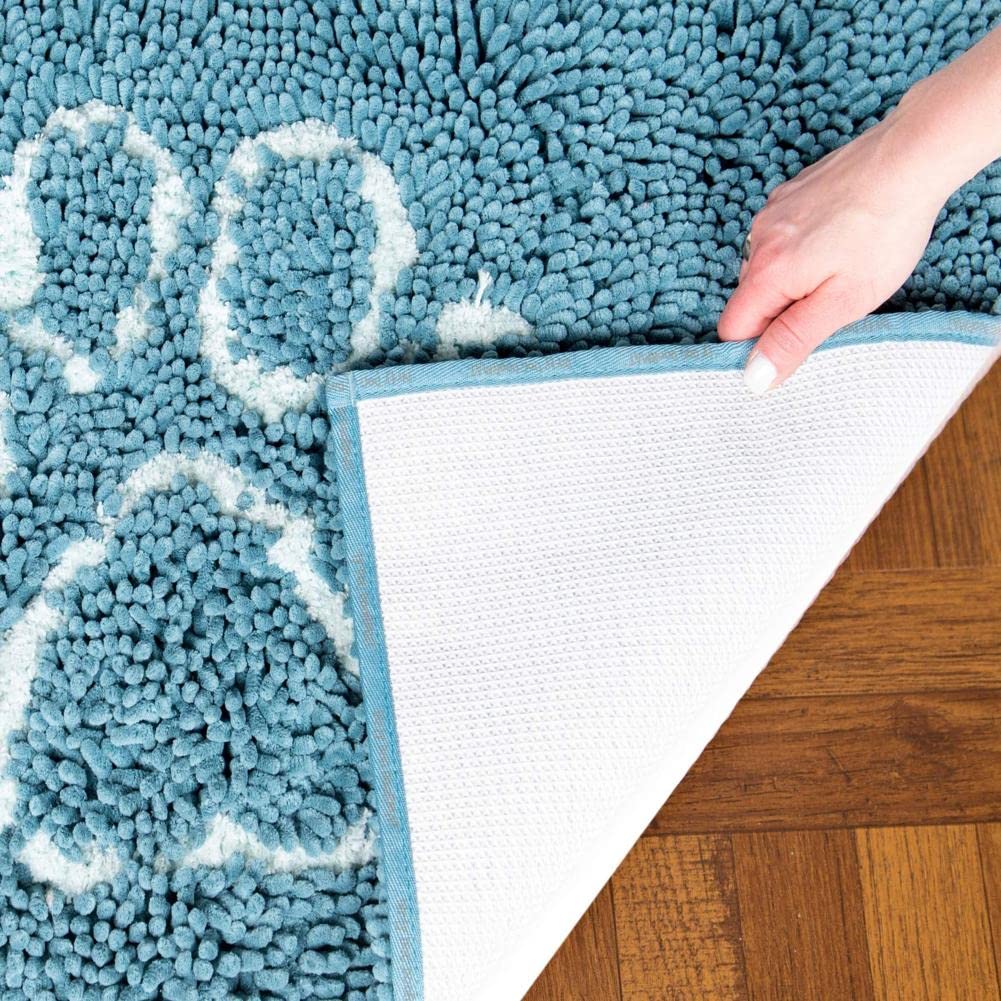 Dog Gone Smart Dirty Dog Microfiber Paw Doormat - Super Absorbent Dog Mat Keeps Paws & Floors Clean - Machine Washable Pet Door Rugs with Non-Slip Backing