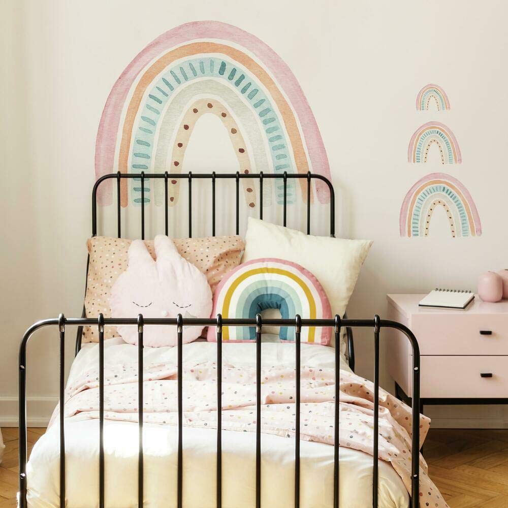 RoomMates RMK4637TBM Watercolor Rainbow Peel & Stick Giant Wall Decals