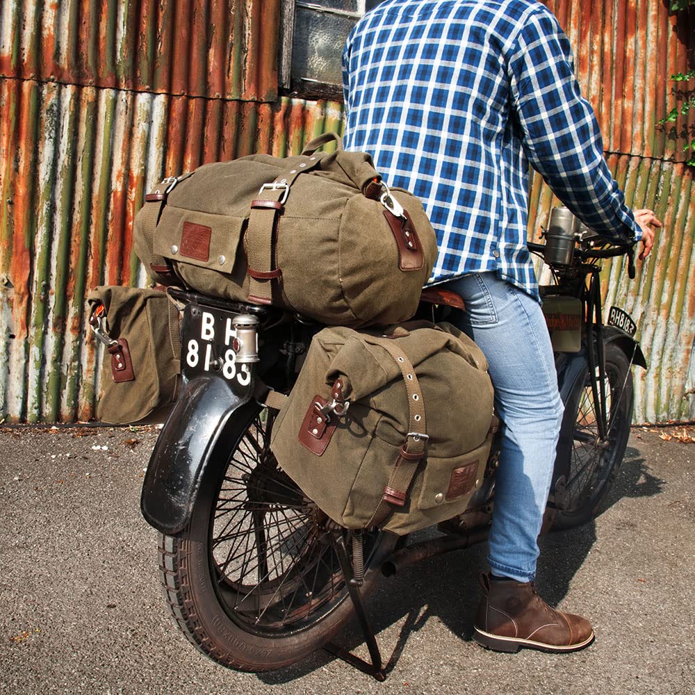 Oxford - Heritage Panniers Khaki 40L Khaki (OL578) Saddle Bag/Panniers