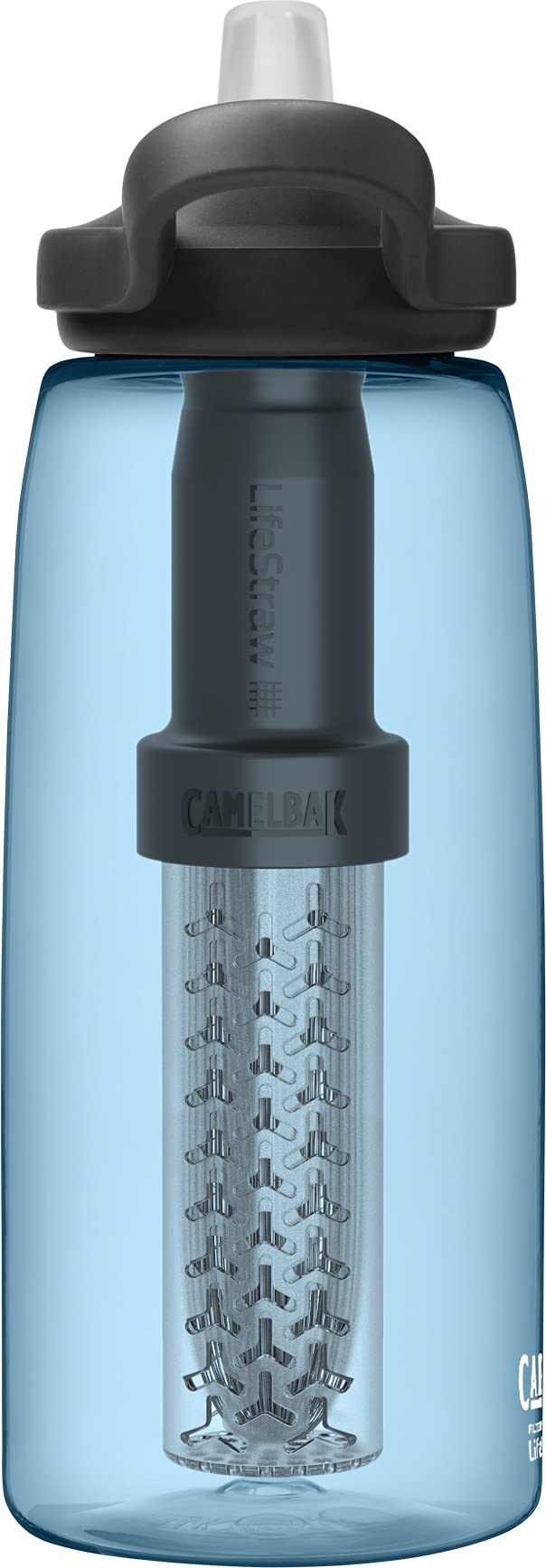 Camelbak 2550401001 Eddy + filtered by LifeStraw 32oz Water Bottle w/Tritan Renew, True Blue