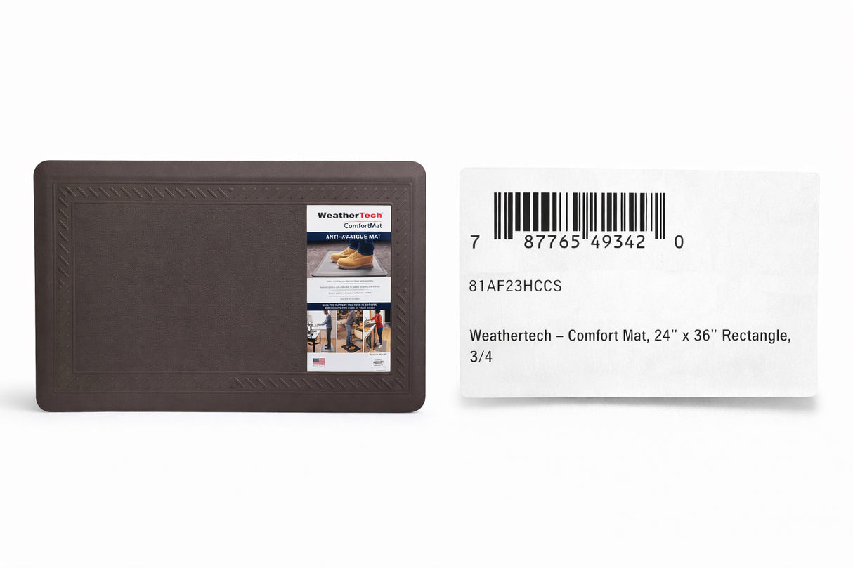 Weathertech 81AF23HCCS: 24" x 36" Comfort Mat, Cocoa -Bordered Texture