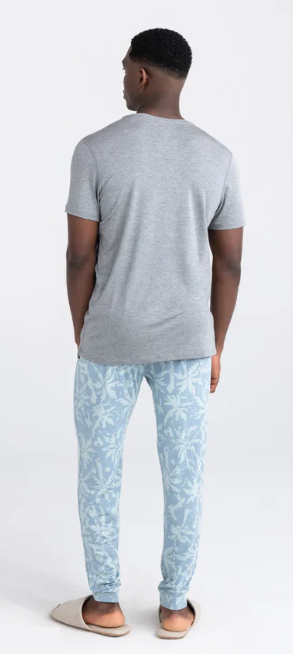 SAXX SXLP33-SPD-XL Snooze Pant Splash Palms- Desert Blue XL