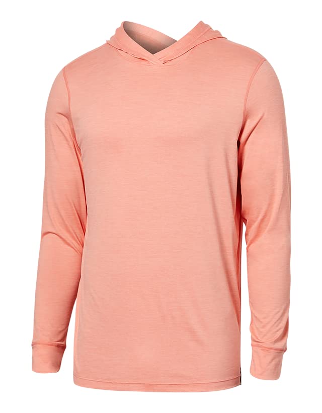 SAXX SXLH45-CHB-S Droptemp All Day Cooling Hoodie -SIZE: Small, Burnt Coral Heather