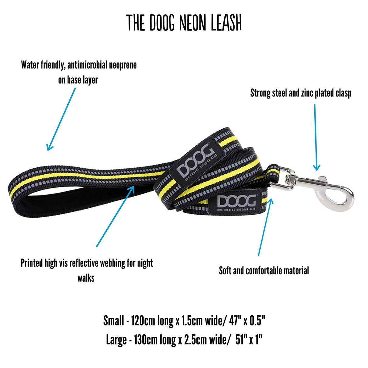 DOOG - Dog Lead (Small, Large & Clip-It Extra Large)