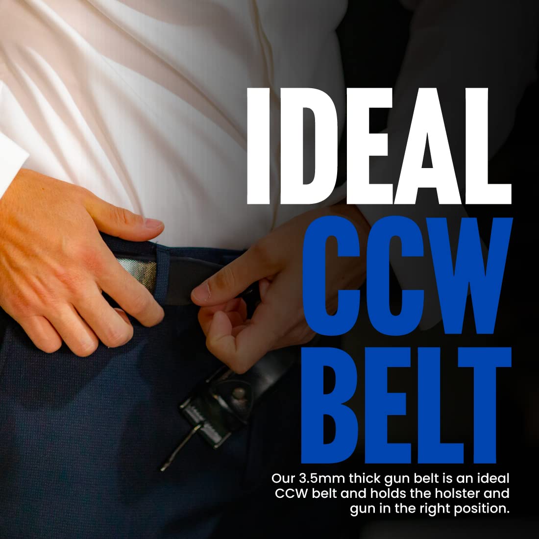 DeSantis 1 1/2 Everyday Belt (EDC), Powder Coated Buckle Closure