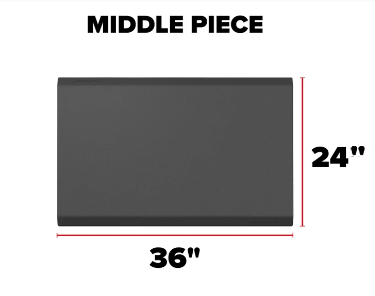 WeatherTech 8ACONB1BWB: 36" x 24" Comfort Mat Connect -Middle Mat, Black -Woven Texture (2pack)
