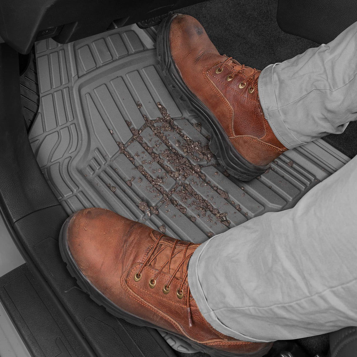 BDK Auto CAMT-1004-GR: Cat Short Trim Mats 4pack -Gray