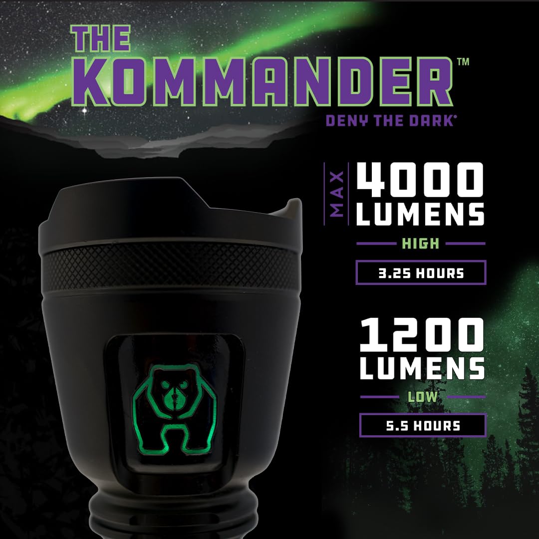 LitezAll 23030 Kodiak Kommander 4000 Lumen Flashlight