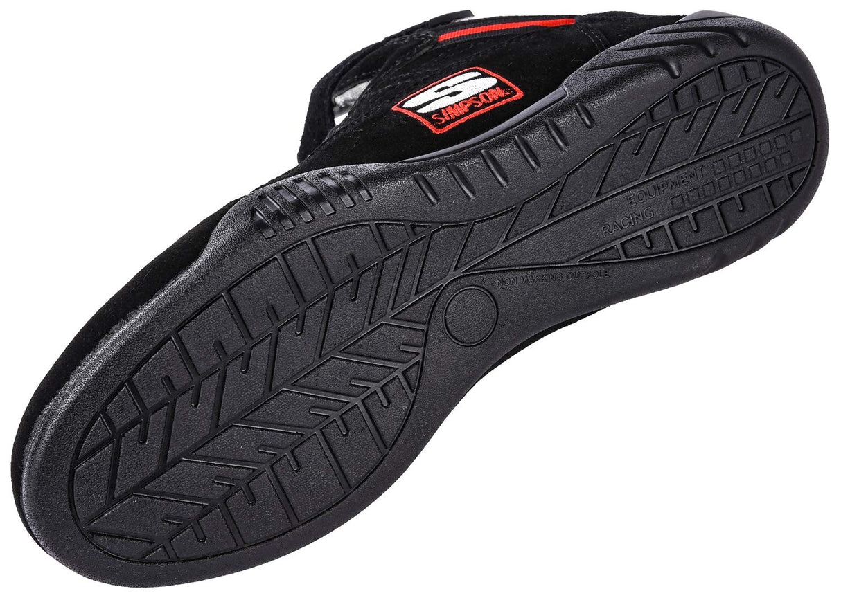 Simpson Racing AD550BK: Adrenaline High Top Racing Shoes -SIZE: 5.5, Black
