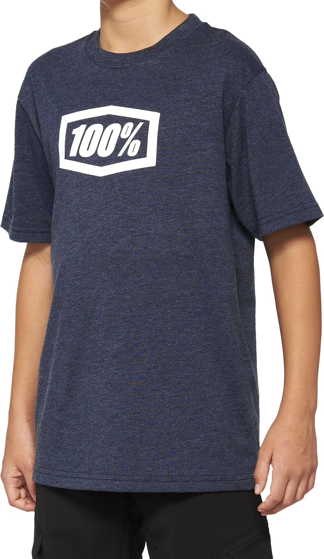 100 Percent - 100% Icon Tee Nvy Hthr Yxl (20001-00015)