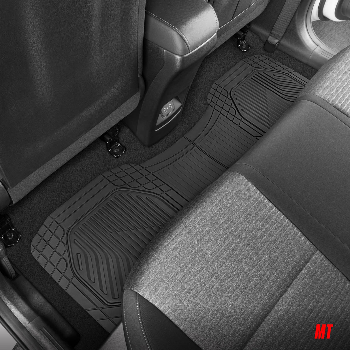 BDK Auto MTMT-6673-BK/BK Motor Trend Rubber Floor Mat