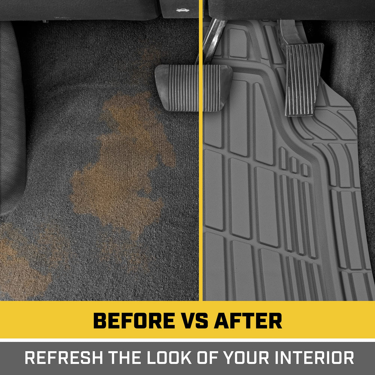 BDK Auto CAMT-1004-GR: Cat Short Trim Mats 4pack -Gray