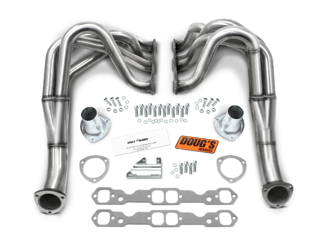 Doug's Headers D329-SS: 304 Stainless Steel 1-3/4" Primary/3" Collector Fenderwell Header (FITS: 62-67 Chevy Nova 265-400 SBC)