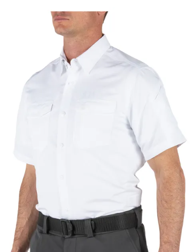 5.11 Tactical 71373T-992-L Men's Fast-Tac Short Sleeve Shirt -SIZE: Large, Uniform White