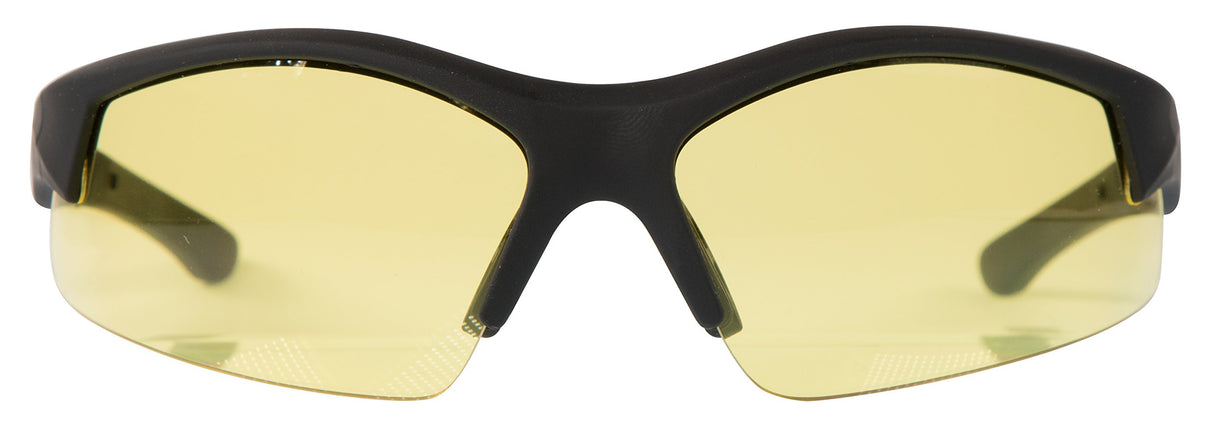 Smith & Wesson 110170 Super Cobra Frame Shooting Glasses -Black Rubberized Frame/Amber Lens