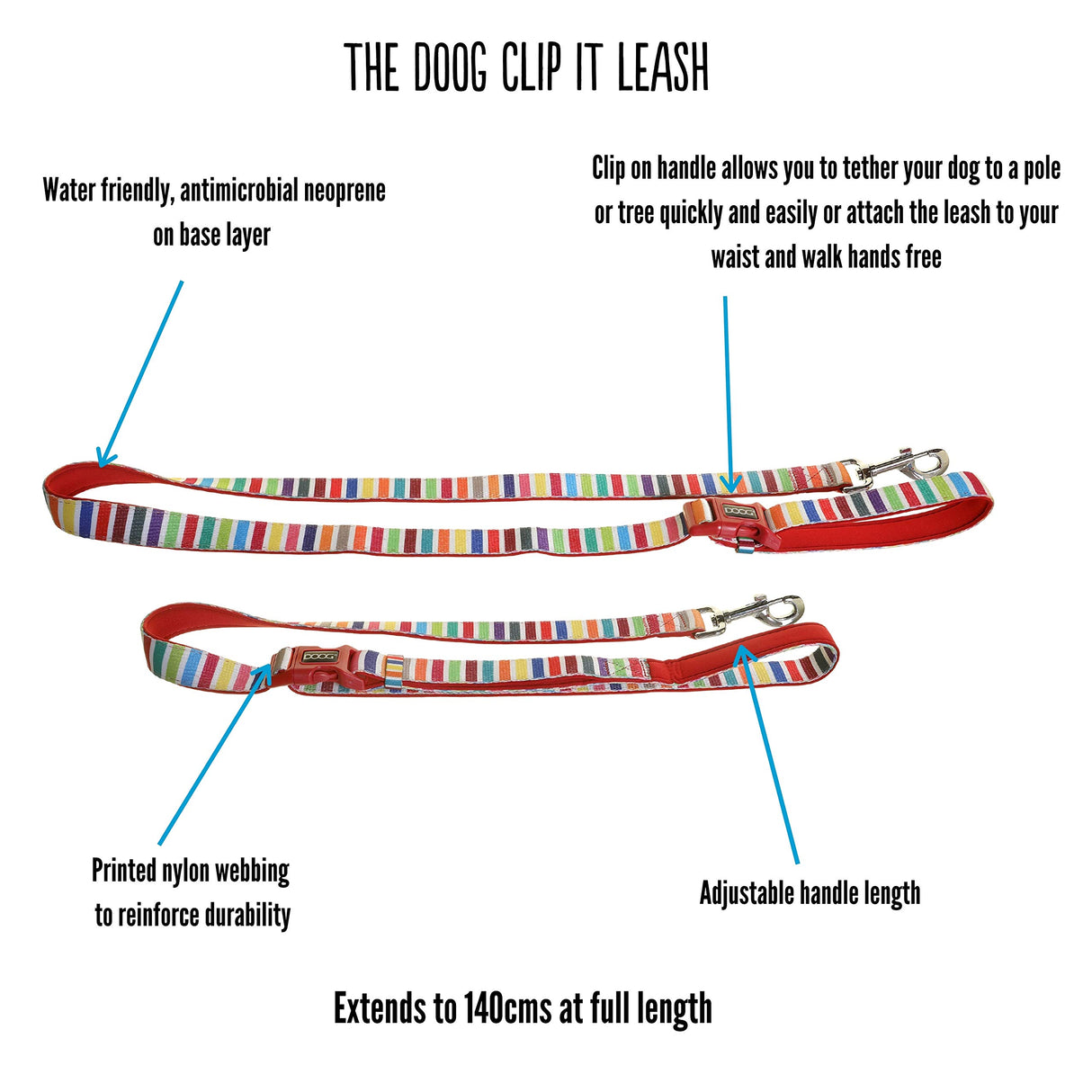 DOOG - Dog Lead (Small, Large & Clip-It Extra Large)