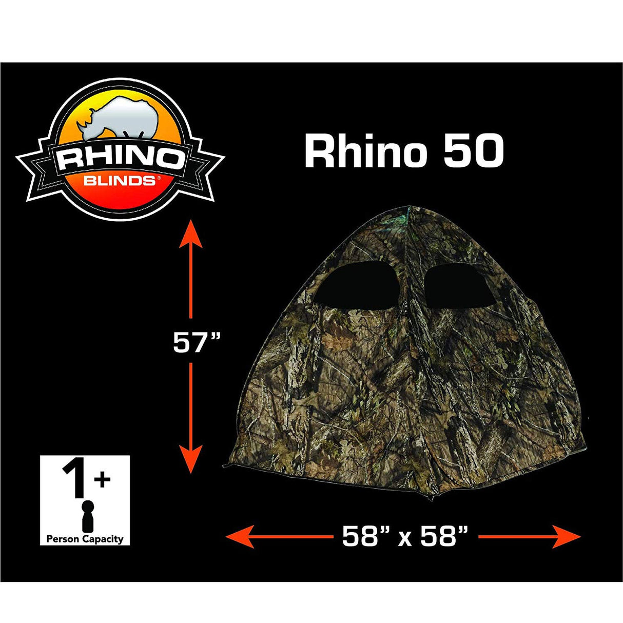 Rhino R50-RTE 1 man Small Spring Steel Blind-Realtree Edge