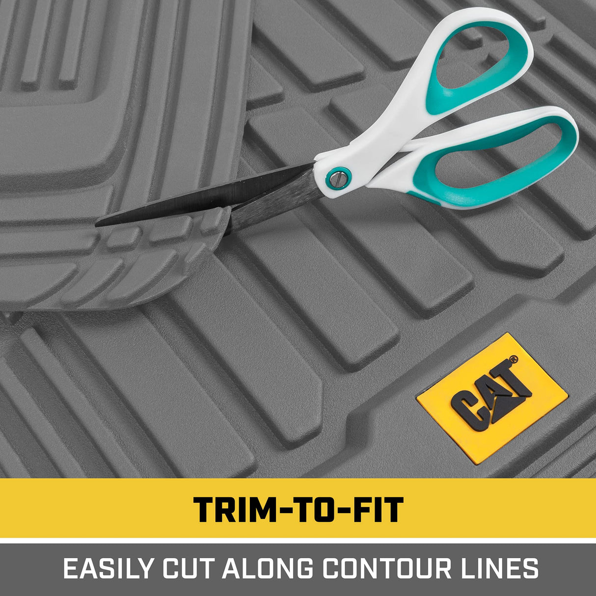 BDK Auto CAMT-1004-GR: Cat Short Trim Mats 4pack -Gray