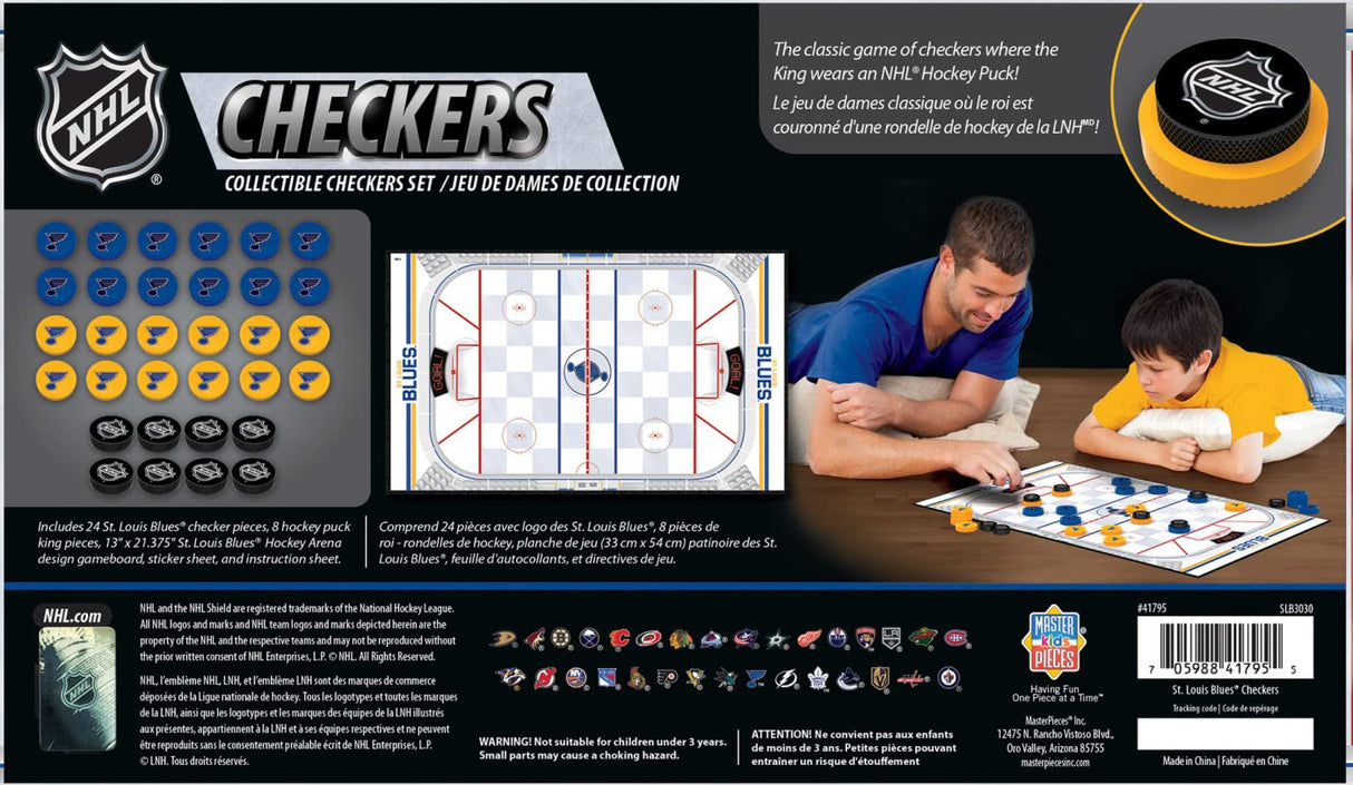Masterpieces SLB3030: St. Louis Blues Checkers Game Board