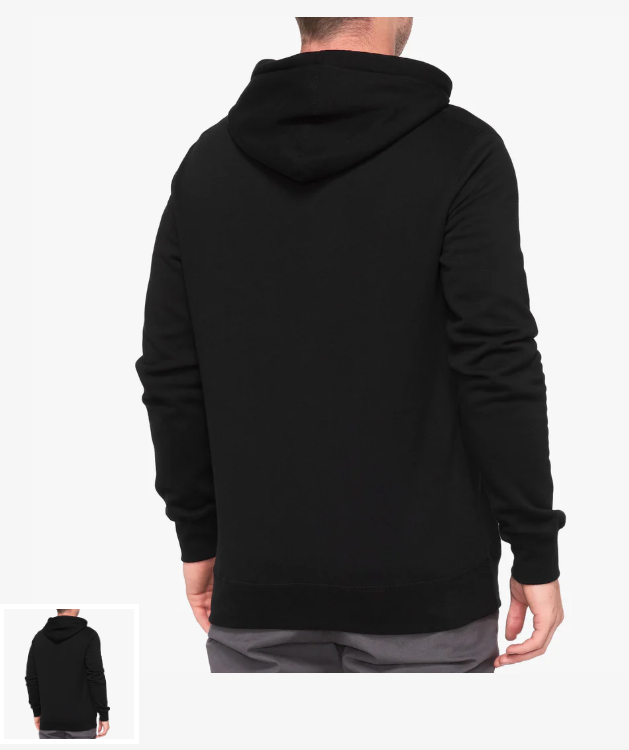100% - Official Zip Fleece Hoodie -Black, Medium