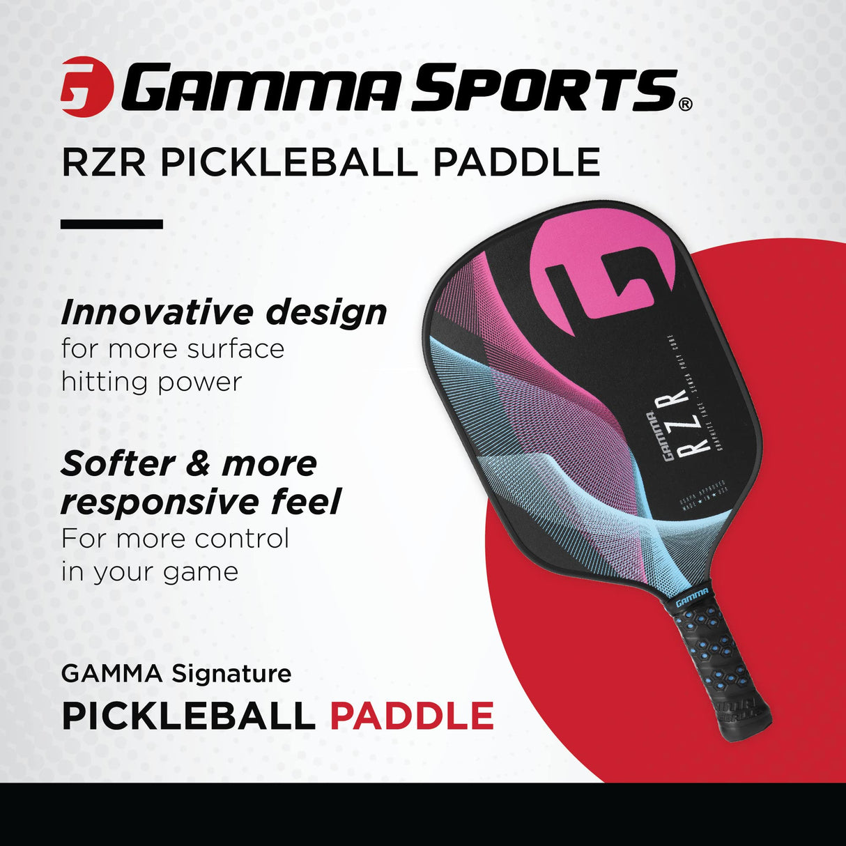 Gamma RGRPP10 Razor Pickleball Paddle Pink