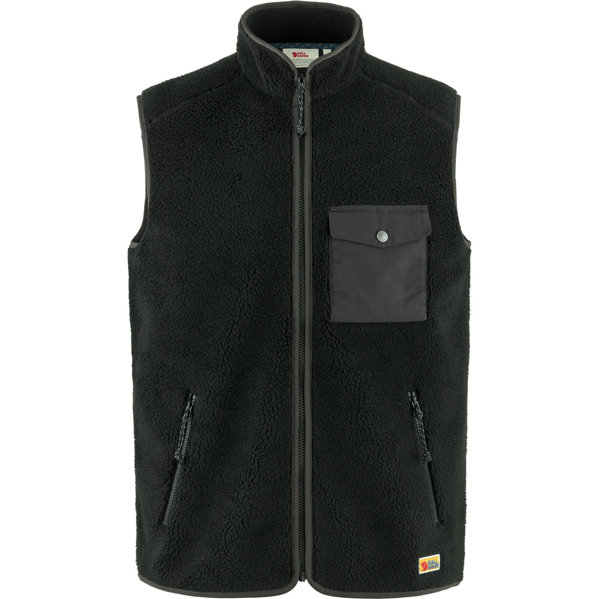 Fjallraven F87073550XS Men's Vardag Pile Fleece Vest -SIZE: XSmall, Black