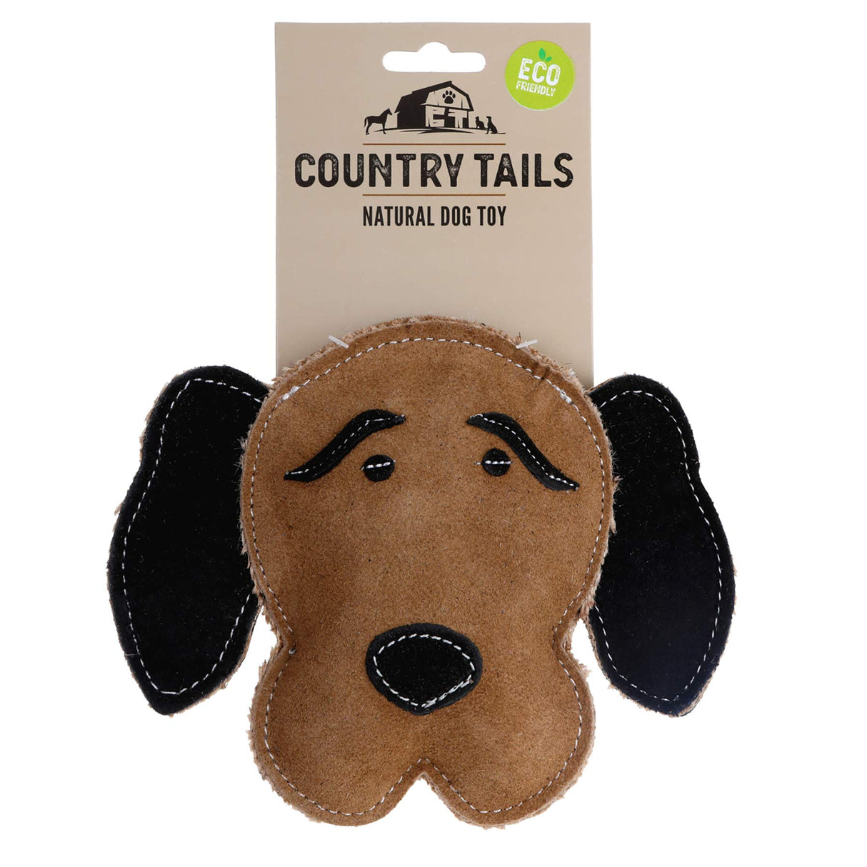 Country Tails -Suede Dog Face Premium Dog Toys