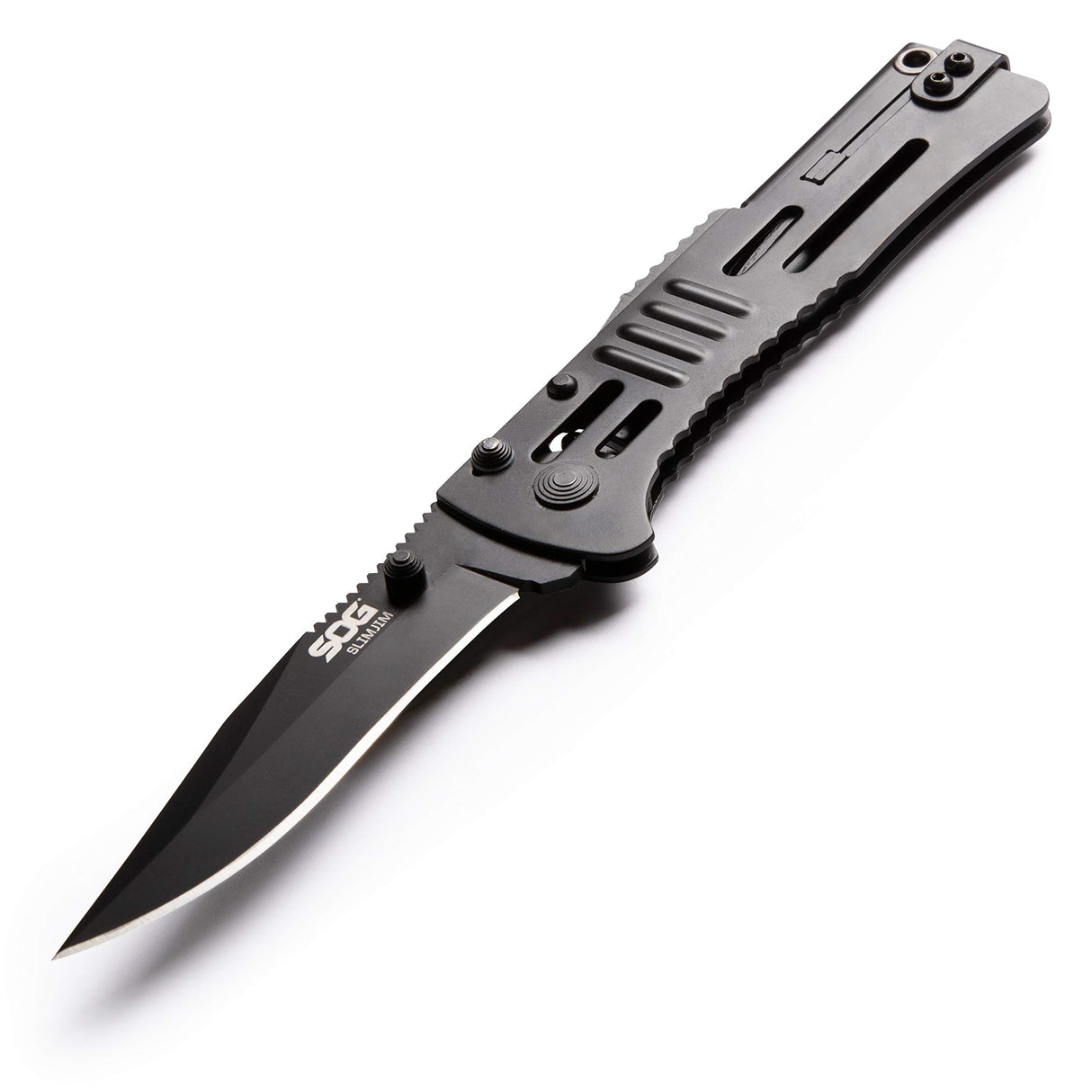 SOG Specialty Knives SJ32-CP Folding Knife SlimJim Slim Pocket Knife Black