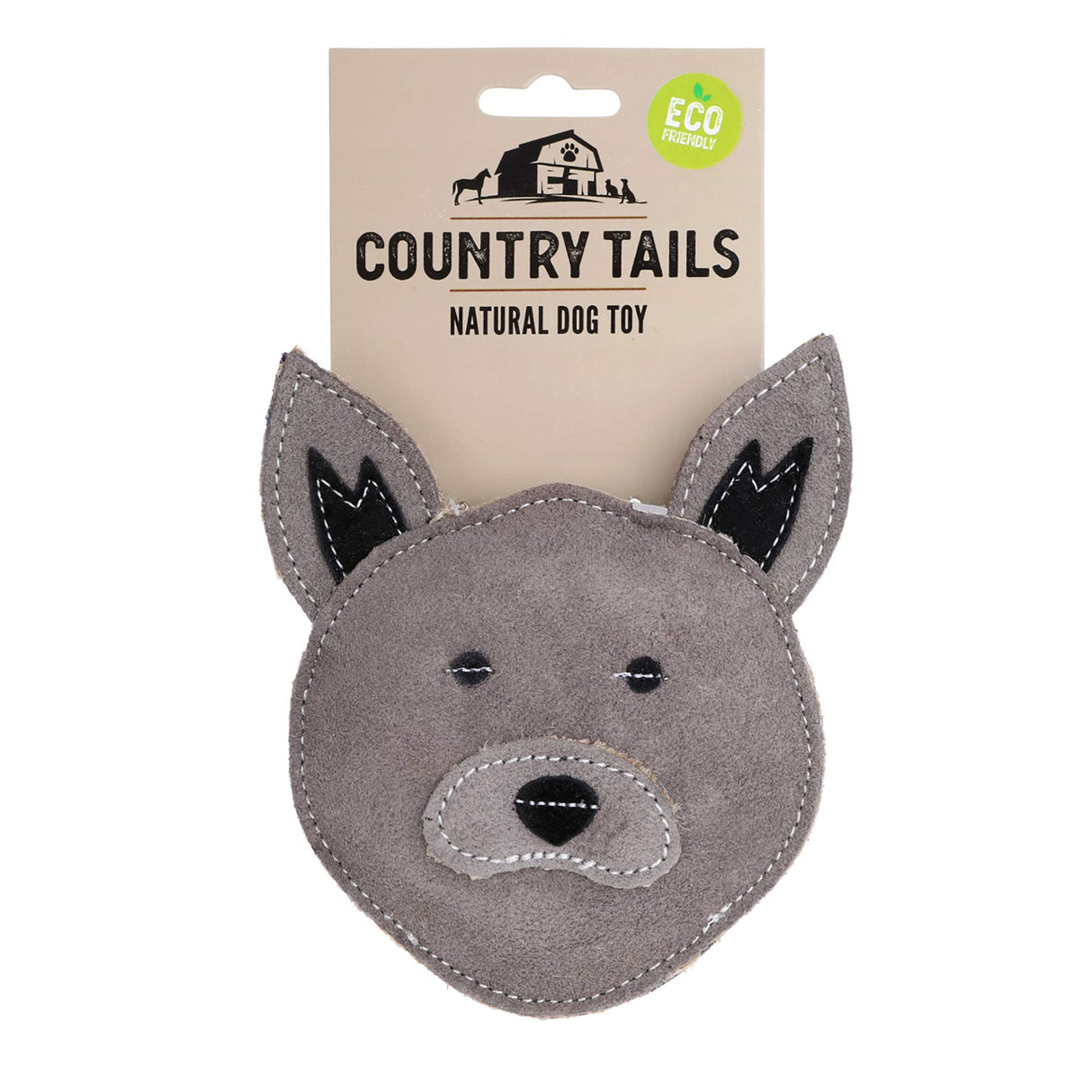 Country Tails -Suede Dog Face Premium Dog Toys