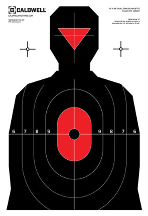 Caldwell 1175523 Gen 2 Silhouette Dual Zone Targets -8 Sheets