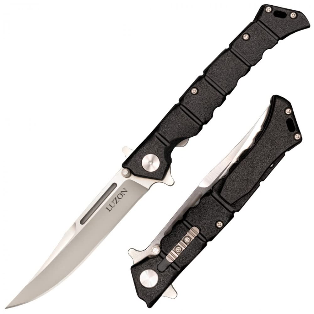 Cold Steel - Luzon Series Folding Knife with Pocket Clip -Medium, Black/Silver