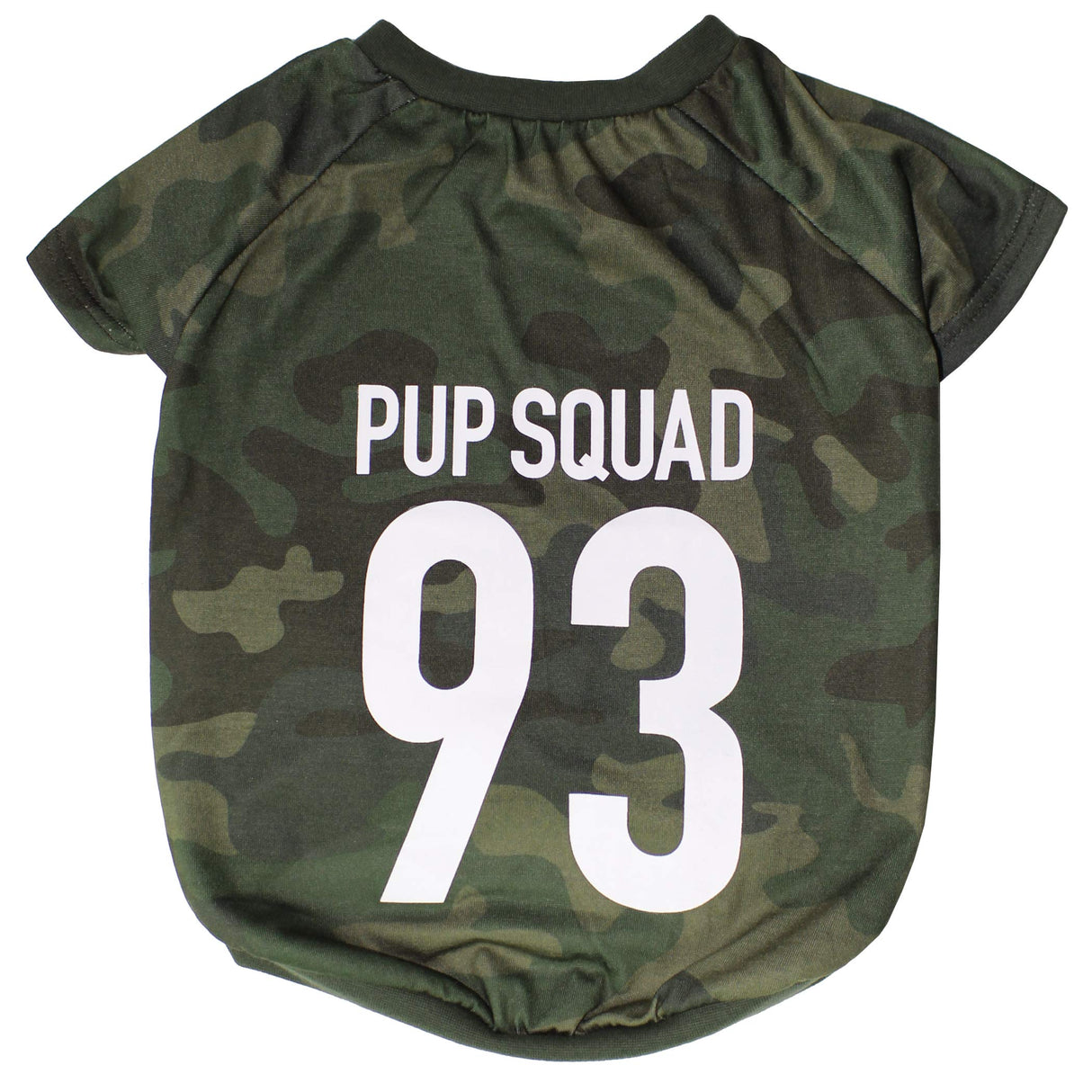 PET TEE Shirt Licensed by LaurDIY PUP Squad Dog Shirt -Large, Green Camo
