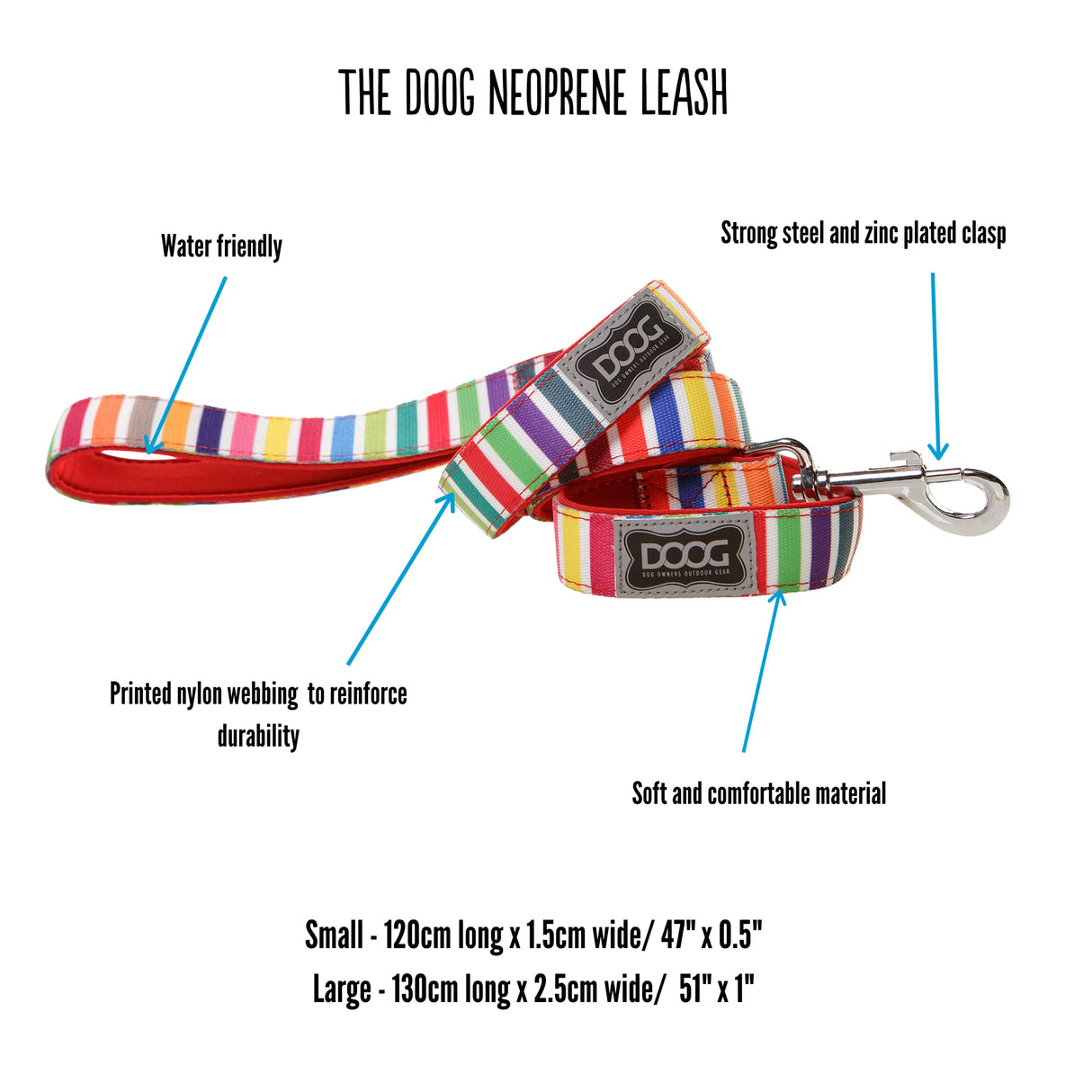 DOOG - Dog Lead (Small, Large & Clip-It Extra Large)