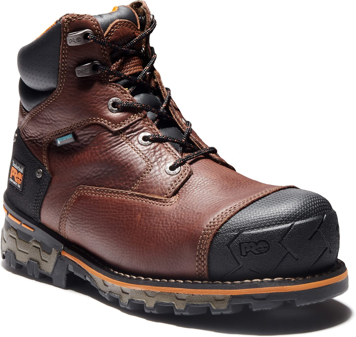 Timberland 92641085W: 6" Men's Boondock Composite Toe Waterproof Work Boot -SIZE: 8.5W, Brown