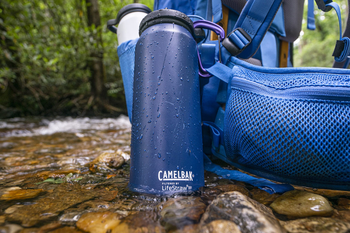 Camelbak 2552401001 Eddy + Filtered by LifeStraw, 32oz SST Vacuum Insulated Stainless Steel -Navy Blue
