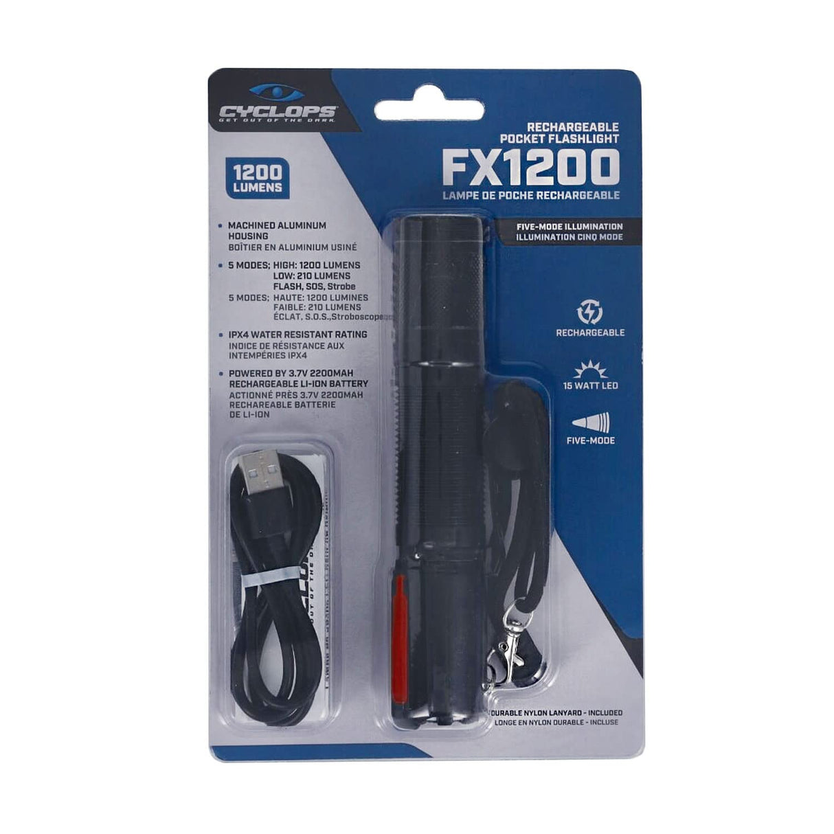 Cyclops Gear CYC-TF1200RC 1200 LM Flashlight