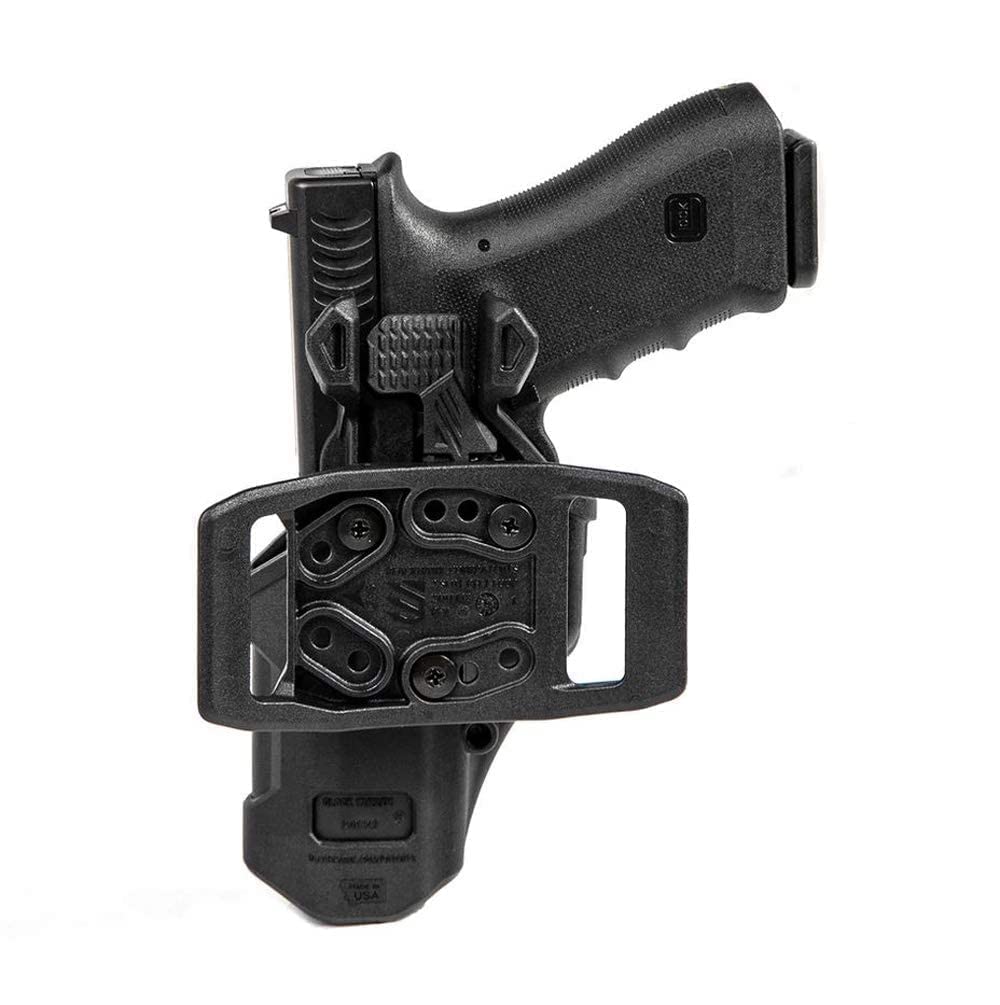 BLACKHAWK! 410761ABKR T-Series L2C Thumb-Activated Holster (Right Hand) -Matte Black