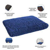 DGS Pet Products DGSDDCP2397 Dirty Dog Microfiber Cushion Pad, Bermuda Blue -23"x36" Large