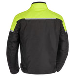 Oxford Products - Spartan WP MS Men's Long Motorcycle Riding Jacket (Choose From: Small - 3XL) -Black & Black/Fluorescent