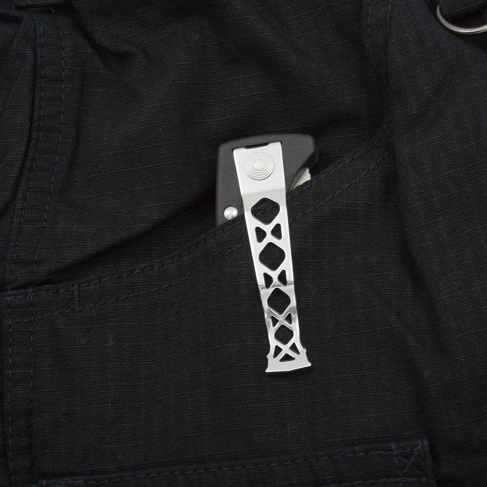 SOG EL01-CP Kilowatt- Electricians Pocket Knife w/Wire Stripping Multi-Tool & 3.4" AUS-8 Blade, UTP 10-22G Wire Stripper Knife -Black