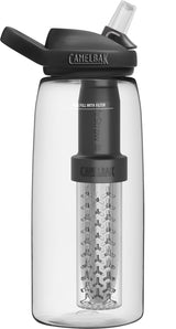 Camelbak 2550101001  Eddy + filtered by LifeStraw 32oz Water Bottle, Clear/Black
